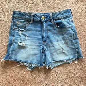 American Eagle Super Stretch High Rise Jean Denim Shorts